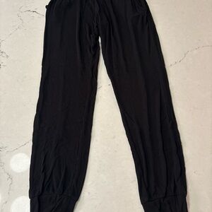 Cozy Earth Women’s Size XS Ribbed Joggers Lounge Pajama Pants Black Bamboo